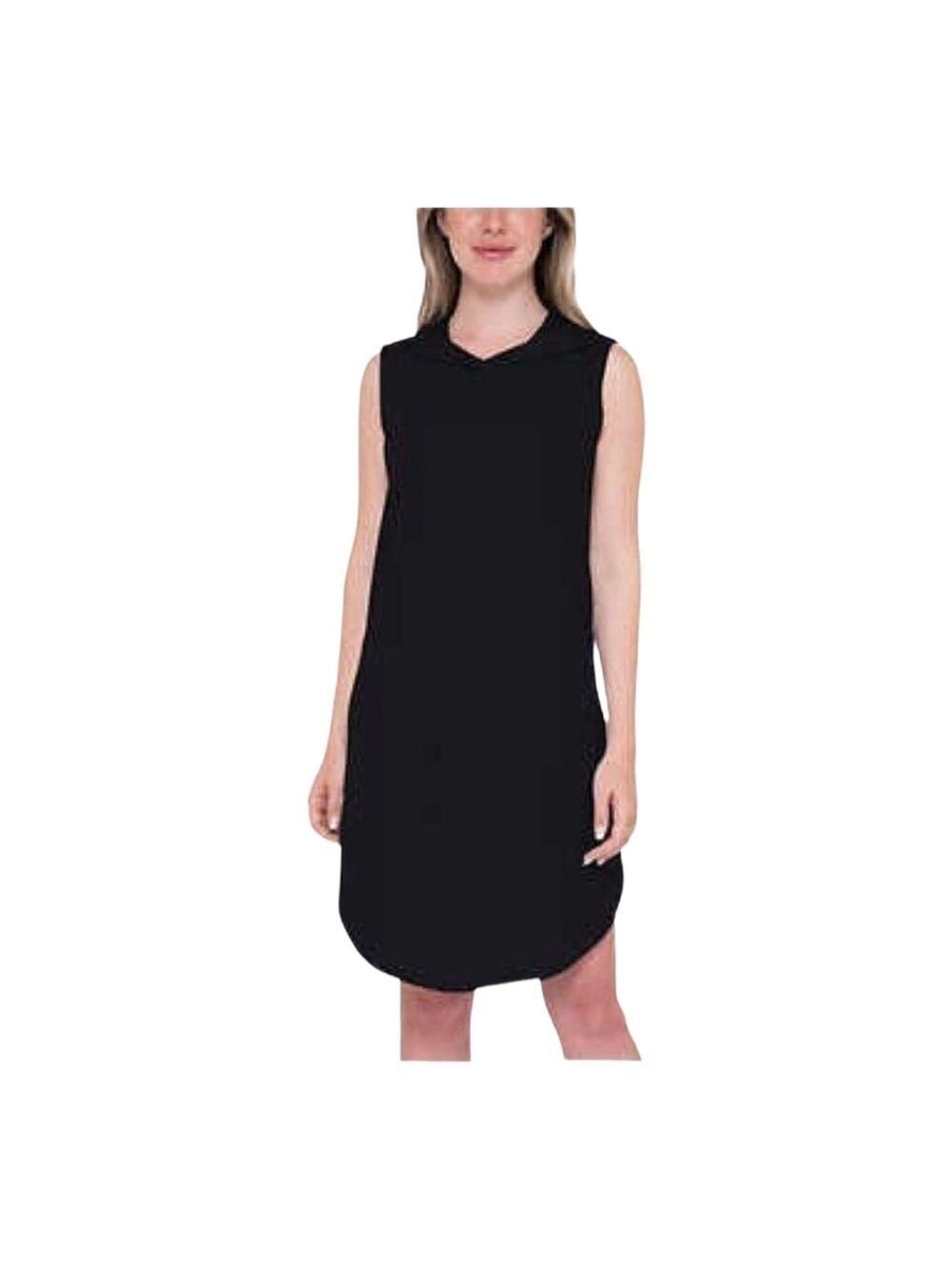 bobeau black French Terry Hooded Sleeveless
